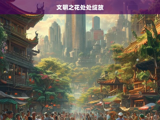 文明之花处处绽放，绽放的文明之花