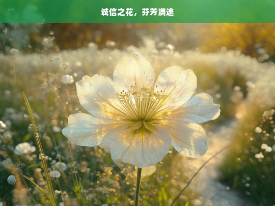 诚信之花，芬芳满途，绽放的诚信之花