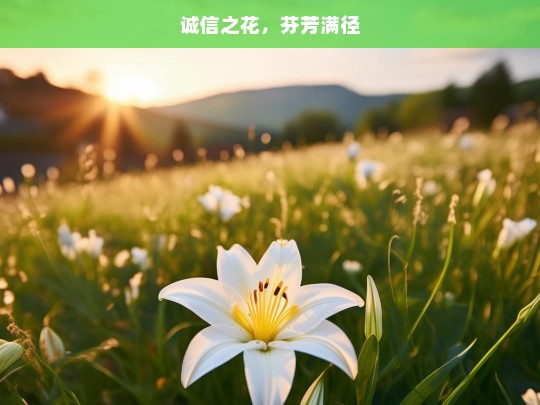 诚信之花，芬芳满径，诚信之花绽芬芳