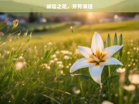 诚信之花，芬芳满径，绽放的诚信之花