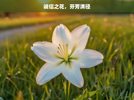 诚信之花，芬芳满径，绽放诚信之花，铺满芬芳满径