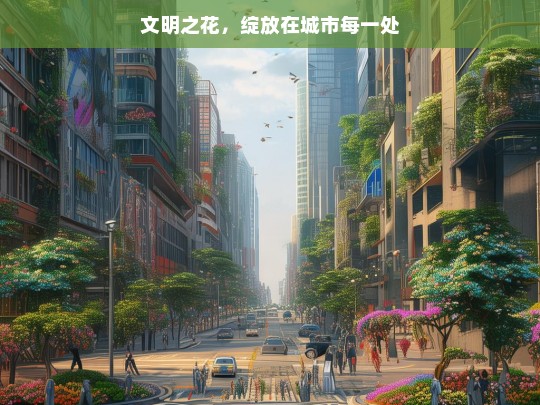 文明之花，绽放在城市每一处，文明之花处处绽放