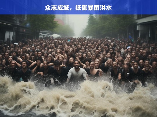 众志成城，抵御暴雨洪水，众志成城战暴雨洪水