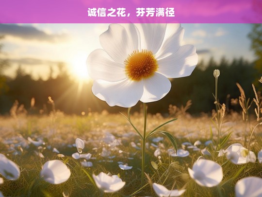 诚信之花，芬芳满径，诚信之花，满径芬芳