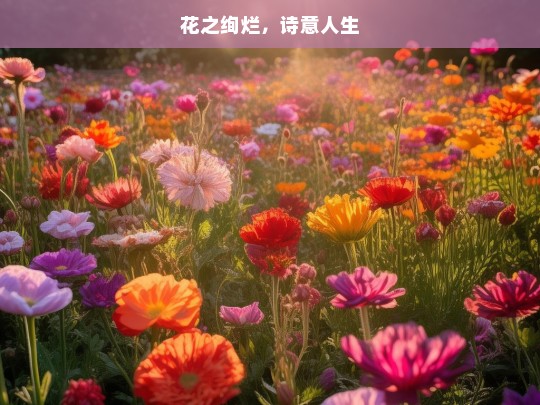 花之绚烂，诗意人生，花与诗意共绘绚烂人生